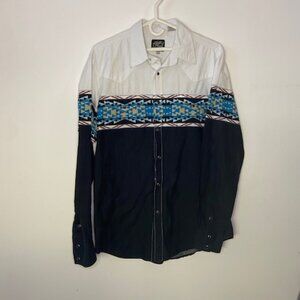 Roper Men's Vintage Aztec Western Pearl Snap Cowboy Shirt 7669